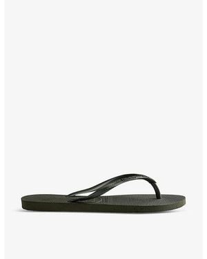 Havaianas Top Embossed Logo Rubber Flip-Flops - Green