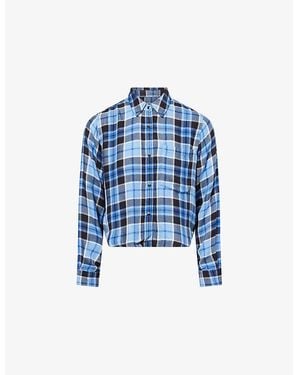 Rails Malin Check-Print Woven Shirt - Blue
