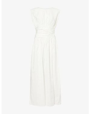 4th & Reckless Harper Sleeveless Cotton-Poplin Maxi Dress - White