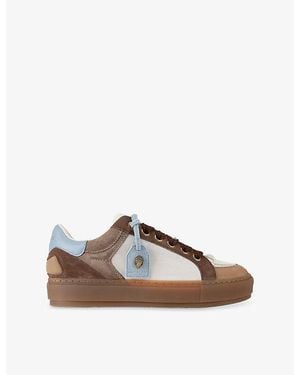 Kurt Geiger Southbank Tag Suede Trainers - Brown