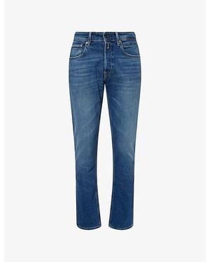 Replay Grover Straight-Fit Stretch-Denim Jeans - Blue