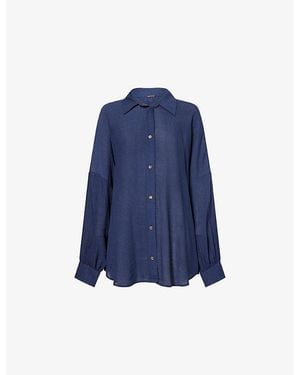 Away That Day Maldives Long-Sleeve Woven Shirt - Blue