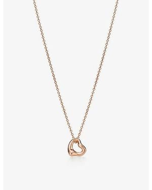 Tiffany & Co. Elsa Peretti&Reg; Open Heart 18Ct Rose- Necklace - Metallic