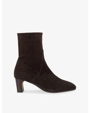 Dune Ori Suede Heeled Ankle Boots - Brown