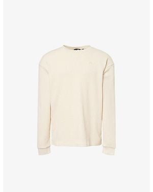 KTZ Waffle Long-Sleeve Cotton-Blend T-Shirt - Natural