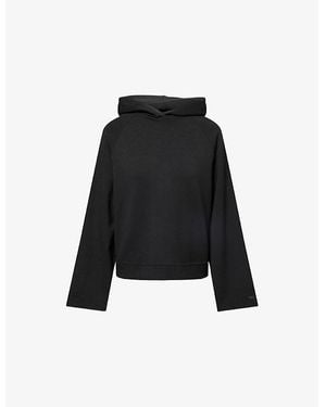 WE Are Tala Softsmart Flared-Sleeve Woven Hoody - Black