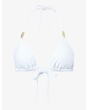 Heidi Klein Elba Triangle Bikini Top - White