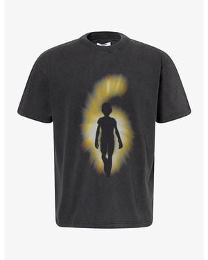 1886 Digital Sense Graphic-Print Cotton T-Shirt - Black
