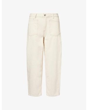 Samsøe & Samsøe Saveyra Curved-Leg Denim Jeans - Natural