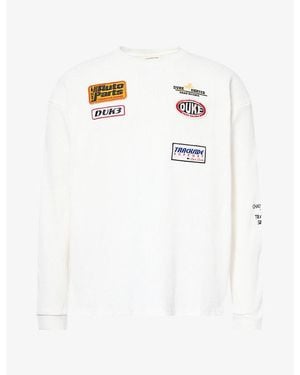 Duke & Dexter Dr4 Track Waffle-Texture Cotton Top - White