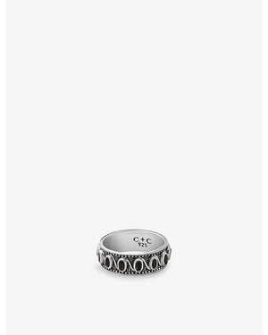 Clocks and Colours Calliope Sterling- And Smoky Quartz Ring - White