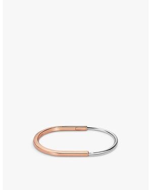 Tiffany & Co. Tiffany Lock Narrow 18Ct Rose- And 18Ct- Bangle Bracelet - White
