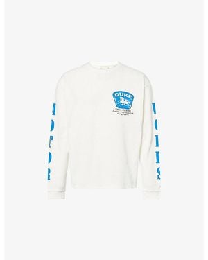 Duke & Dexter Dr Sponsors Vintage Waffle Cotton-Jersey T-Shirt - Blue