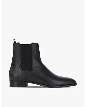 The Kooples Almond-Toe Leather Chelsea Boots - Black
