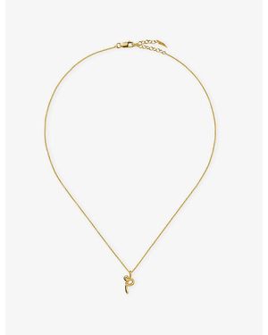 Missoma Curly Molten Mini Initial P 18Ct Vermeil Necklace - Metallic