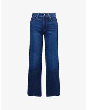 PAIGE Anessa Wide-Leg Stretch-Denim Blend Jeans - Blue