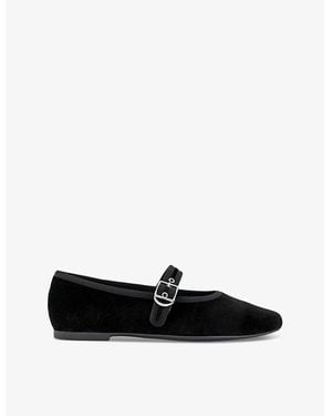 Vagabond Shoemakers Velvet Jolin Suede Mary Jane Flats - Black