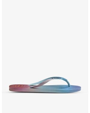 Havaianas Slim Gradient Sunset Rubber Flip-Flops - Blue