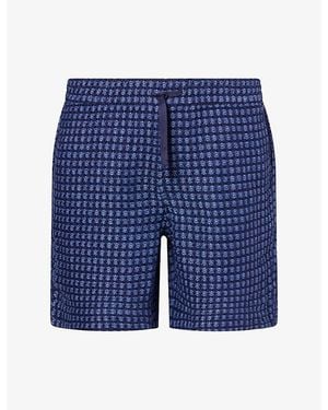 CHE Riita Textured Linen Swim Shorts - Blue