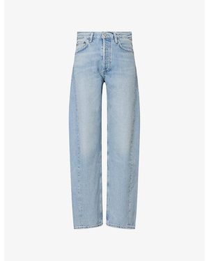 Agolde Luna Curved-Leg Denim Jeans - Blue