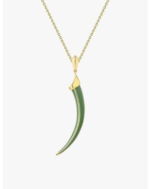 Shaun Leane Sabre Solis 18Ct-Plated Vermeil Sterling- And Enamel Pendant Necklace - Metallic