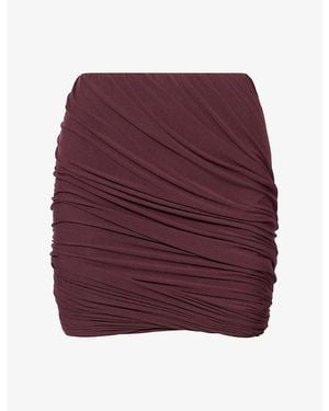 Rick Owens Luna Draped Jersey Mini Skirt - Purple