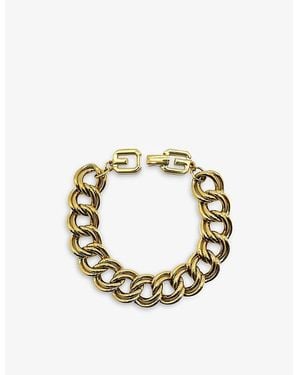 JENNIFER GIBSON JEWELLERY Pre-Loved Givenchy Double Link-Plated Metal Bracelet - Metallic