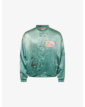 Paly Hollywood Jims Souvenir Satin Jacket - Green