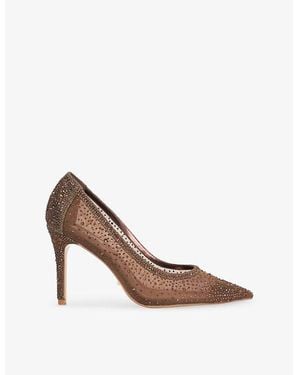 Dune Brightest Diamante Mesh Courts - Brown