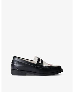 Duke & Dexter Wilde Kiss Leather Penny Loafers - Black