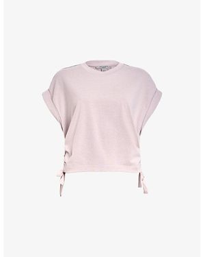 AllSaints Mira Cropped Organic-Cotton T-Shirt - Pink