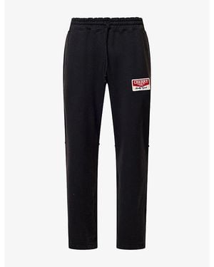 CHERRY LA Parachute Camo-Print Cotton Jogging Bottoms - Black