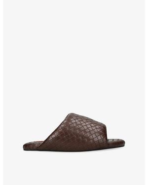 Simon Miller Woven Leather Sliders - Brown