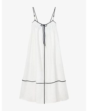 Reiss Isla Sleeveless Woven Maxi Dress - White