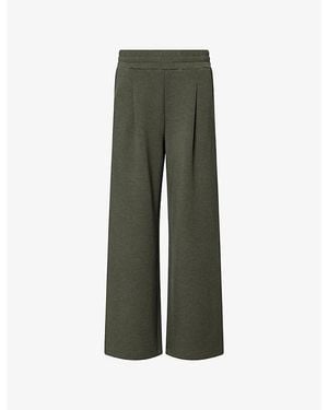 Varley The Extra Wide-Leg 29.5 Jersey Trousers - Green