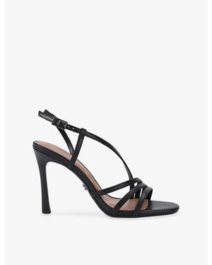 Carvela Kurt Geiger Paparazza Heeled Faux-Leather Sandals - Black