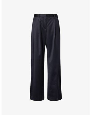 Twp Sulli Straight-Leg Stretch-Wool Trousers - Blue