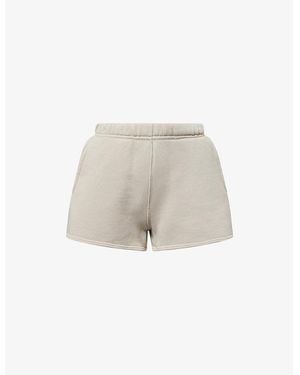 Represent Initial Washed Cotton Shorts - White