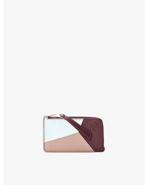 Loewe Puzzle Coin Leather Card Holder - Multicolour