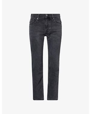 Nudie Jeans Solid Ollie Straight-Leg Stretch-Denim Jeans - Blue