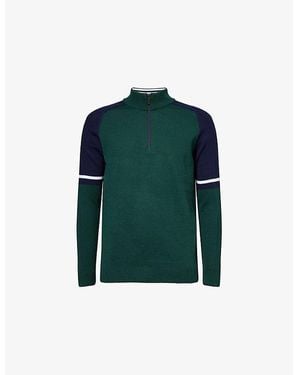 FALKE Ergonomic Sport System High-Neck Wool-Blend Jumper - Green