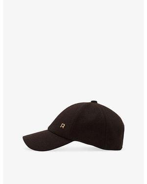 Reiss Fiona Brand-Plaque Wool-Blend Cap - Brown