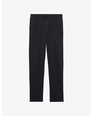 Reiss Gerrard Slim-Fit Straight-Leg Stretch-Jersey Trousers - Blue