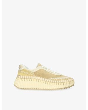 Chloé Nama Suede Trainers - Natural