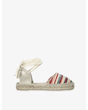 Manebí Hamptons Raffia Espadrilles - Metallic