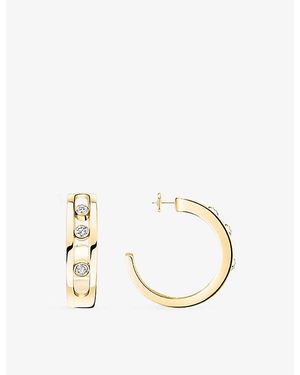 Messika Move Classique 18Ct And 0.09Ct Diamond Hoop Earrings - Metallic