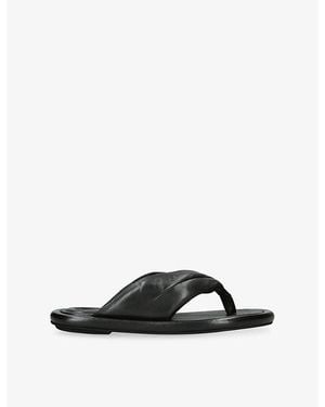 Officine Creative Estens Leather Sandals - Black