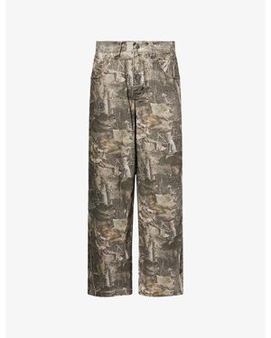 Jaded London Woodland Camouflage Denim Jeans - Natural