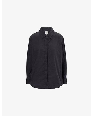 Vince Corduroy Oversized Cotton Shirt - Blue