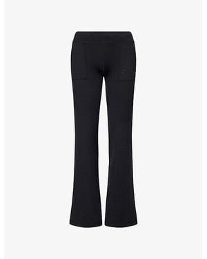 Juicy Couture Farrah Flared-Leg Stretch-Woven Leggings - Black